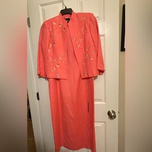 Beautiful Pisitive Attitude dress coral color